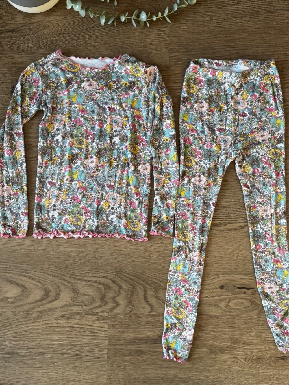 Vaenait Baby Floral Modal Pajama Set Girls Size 6-7 Years Soft Stretch 2 Piece